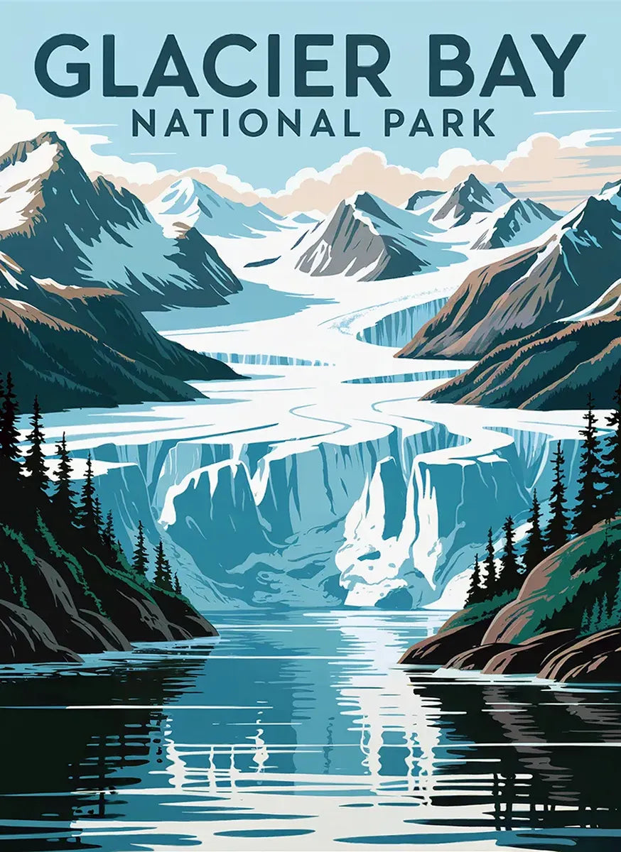Glacier Bay National Bay WPA stye Puzzle by MakeYourPuzzles
