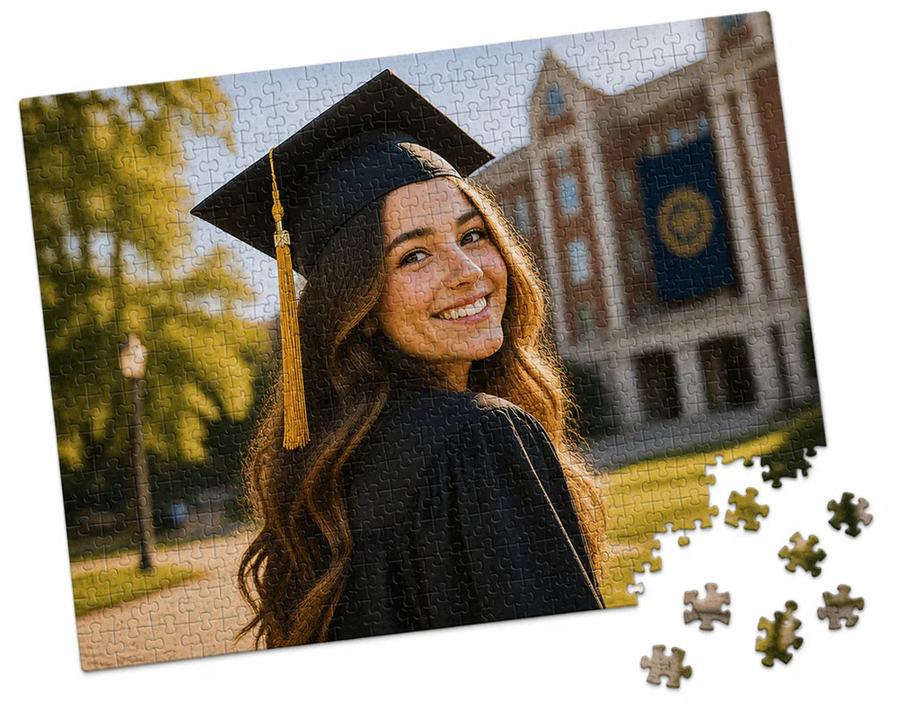 Graduation portrait photo puzzle