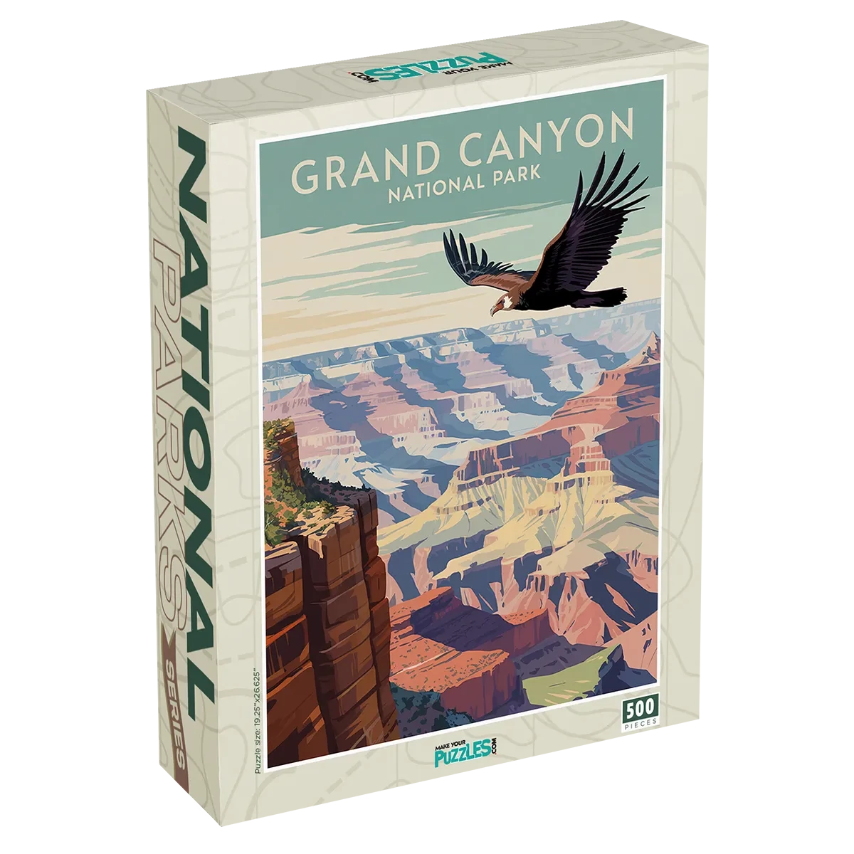 Grand Canyon National Park Condor 500 piece puzzle box by MakeYourPuzzles