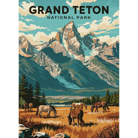 Thumbnail for Grand Teton National Park Puzzle Horses by MakeYourPuzzles