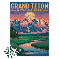 Thumbnail for Grand Teton National Park Sunset 1000 piece puzzle by MakeYourPuzzles
