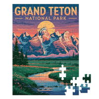 Thumbnail for Grand Teton National Park Sunset 100 piece puzzle by MakeYourPuzzles