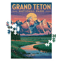 Thumbnail for Grand Teton National Park Sunset 252 piece puzzle by MakeYourPuzzles