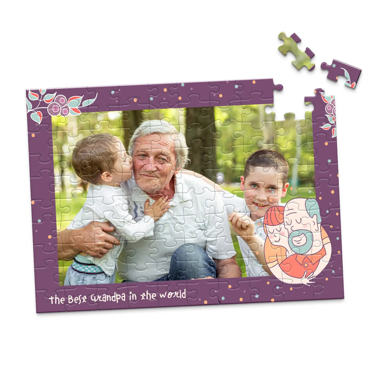 Grandparents Grandfathers Photo Puzzle - 100 piece