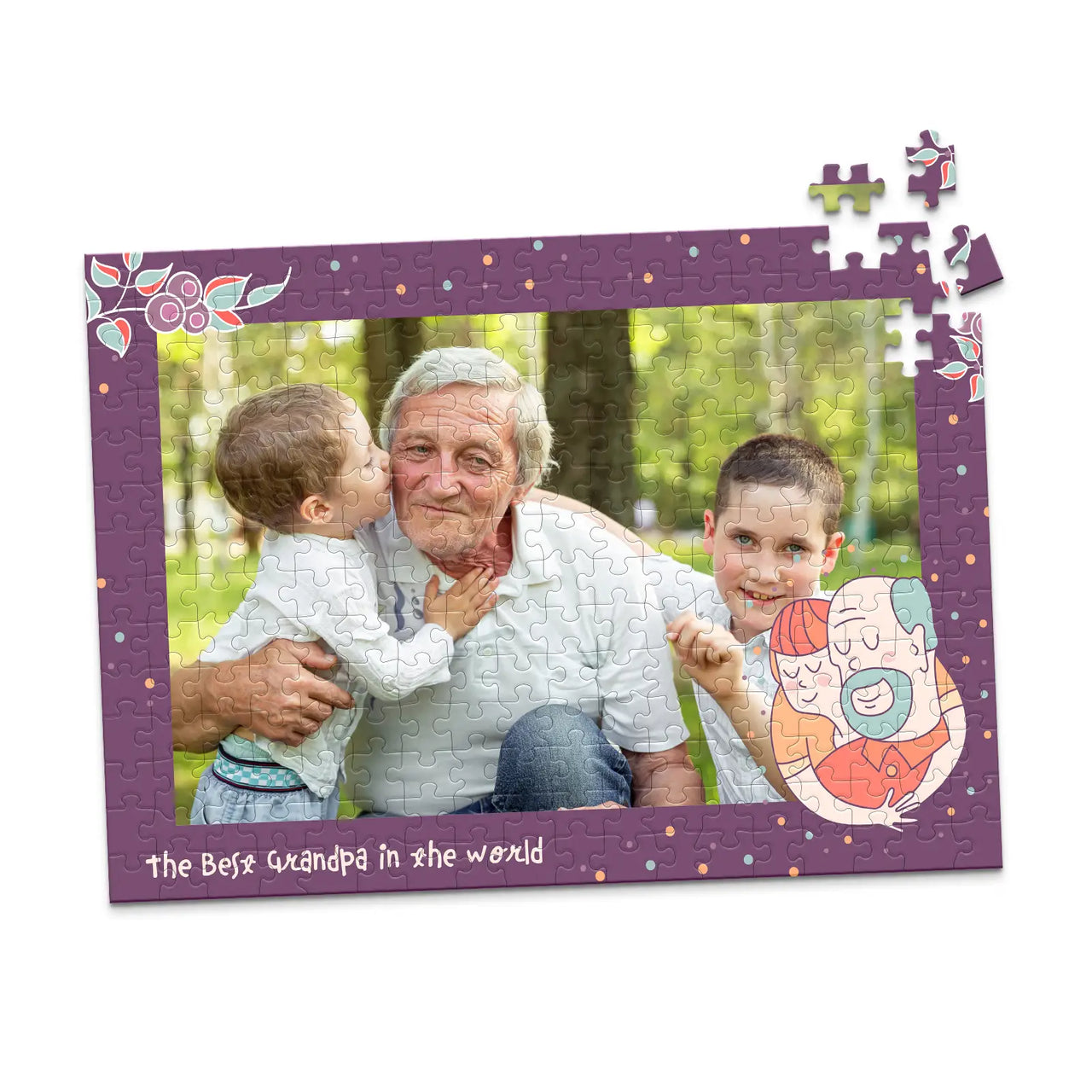 Grandparents Grandfathers Photo Puzzle - 252 piece