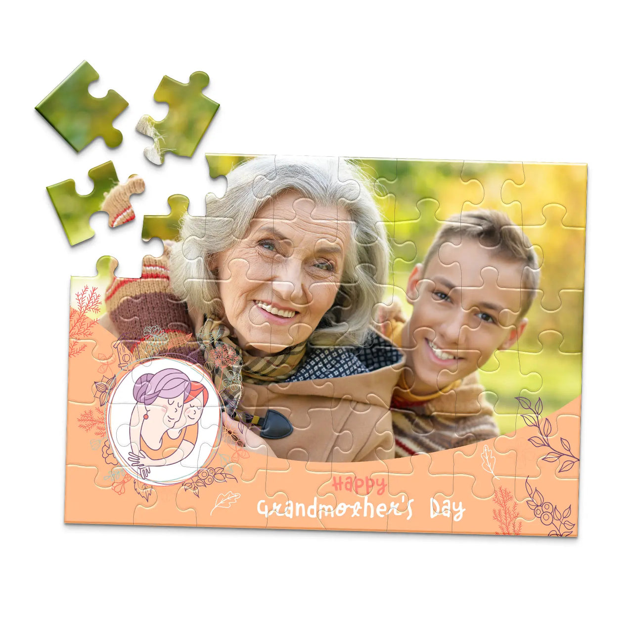 Grandparents Grandmothers Photo Puzzle - 48 piece