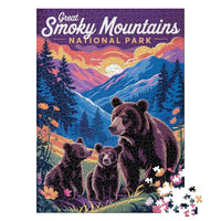 Thumbnail for Great Smoky Mountains National Park Bear Family 1000 piece puzzle by MakeYourPuzzles