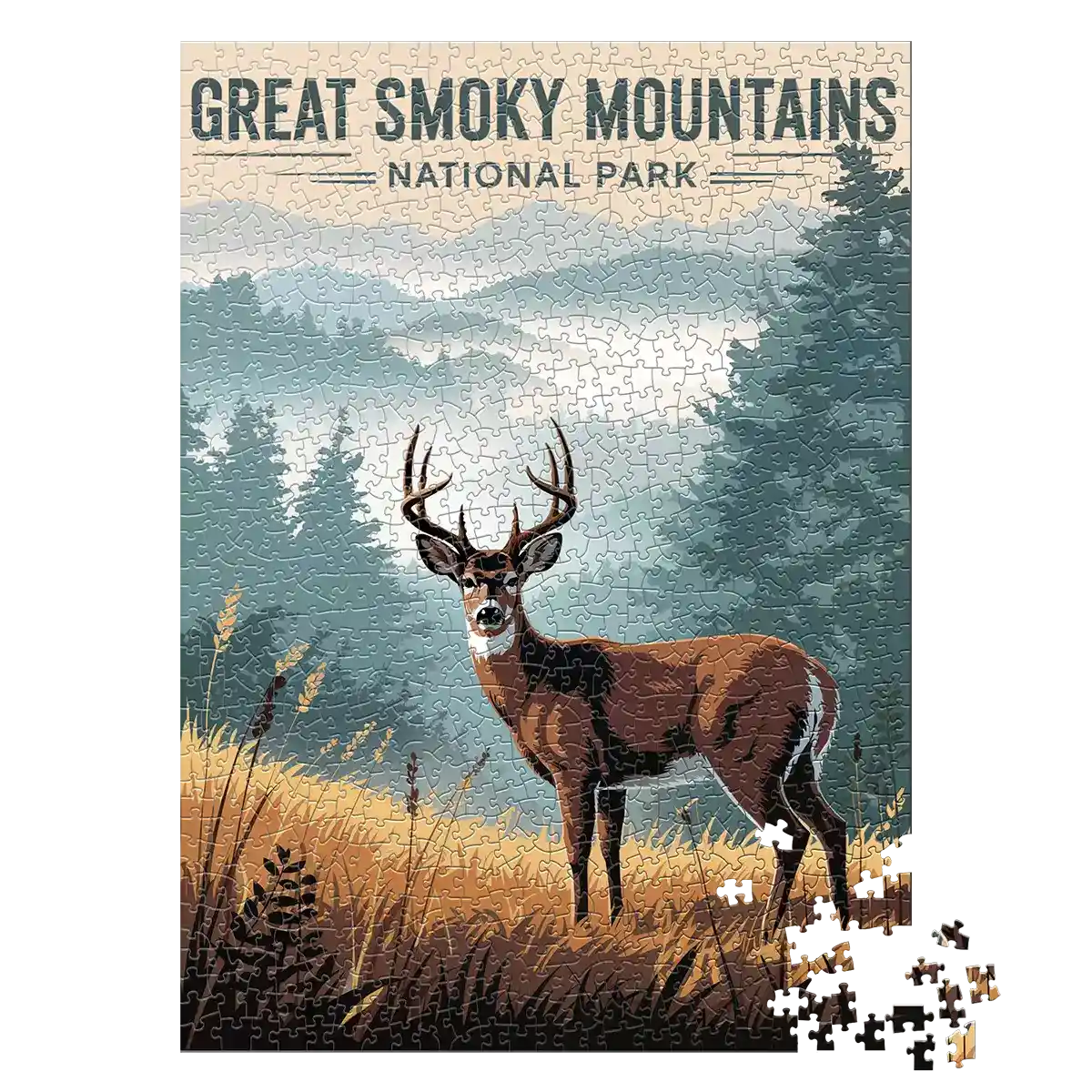 Great Smoky Mountains National Park Deer 1000 piece puzzle by MakeYourPuzzles