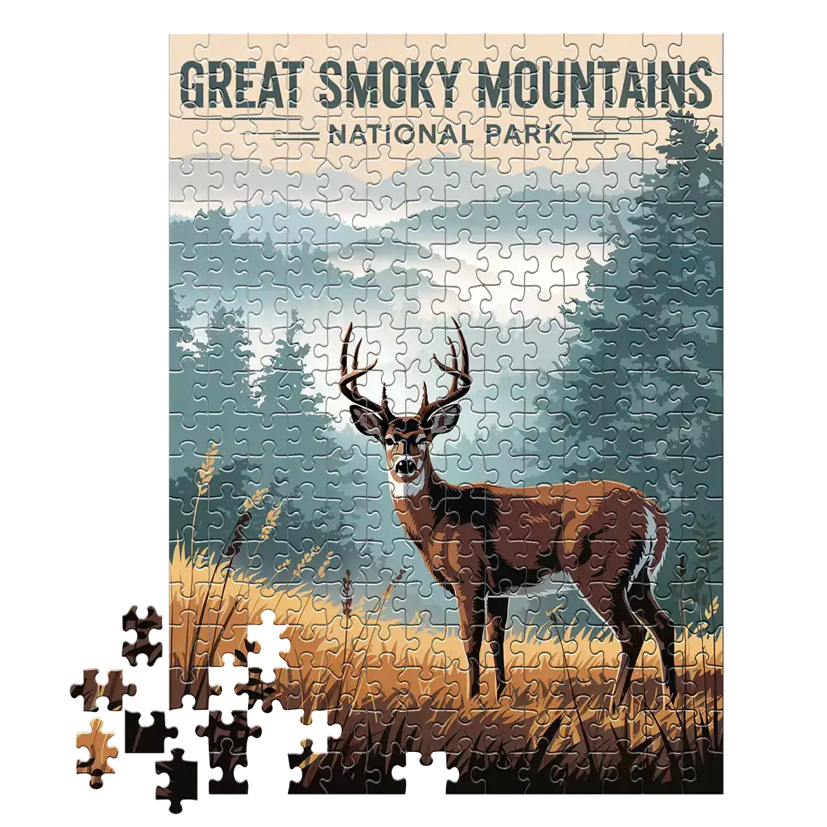 Great Smoky Mountains National Park Deer 252 piece puzzle by MakeYourPuzzles