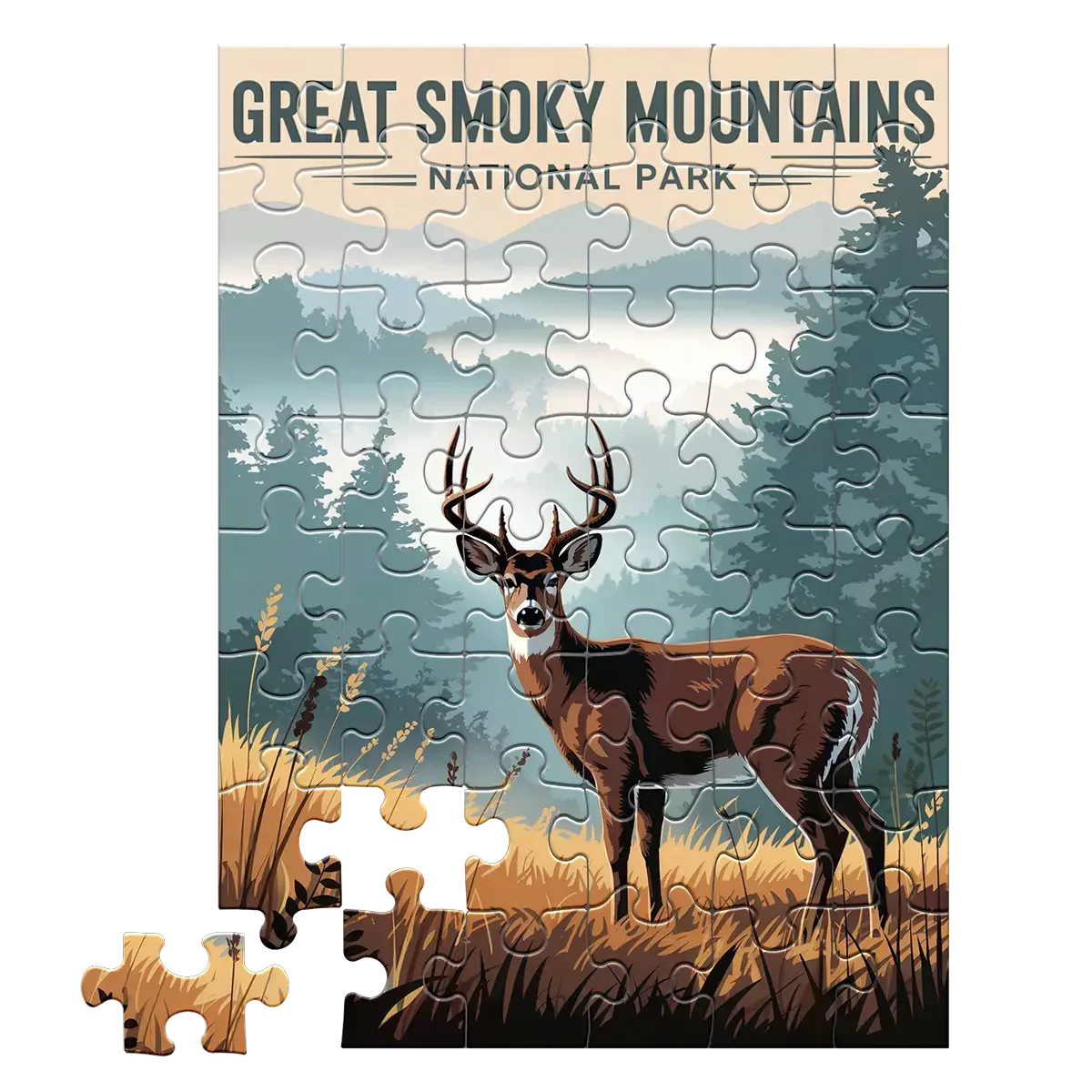 Great Smoky Mountains National Park Deer 48 piece puzzle by MakeYourPuzzles
