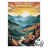Thumbnail for Great Smoky Mountains National Park Smoky Dawn 1000 piece puzzle by MakeYourPuzzles