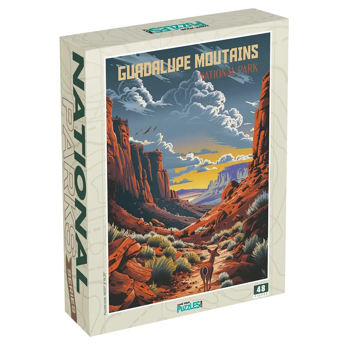 Guadalupe Mountains National Park 48 piece puzzle box by MakeYourPuzzles