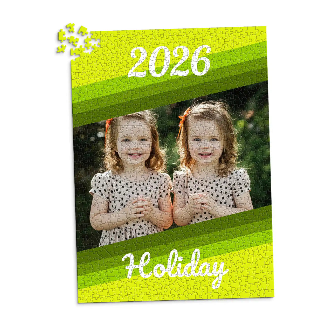 Holiday Year Stripe Photo Puzzle - 1000 piece