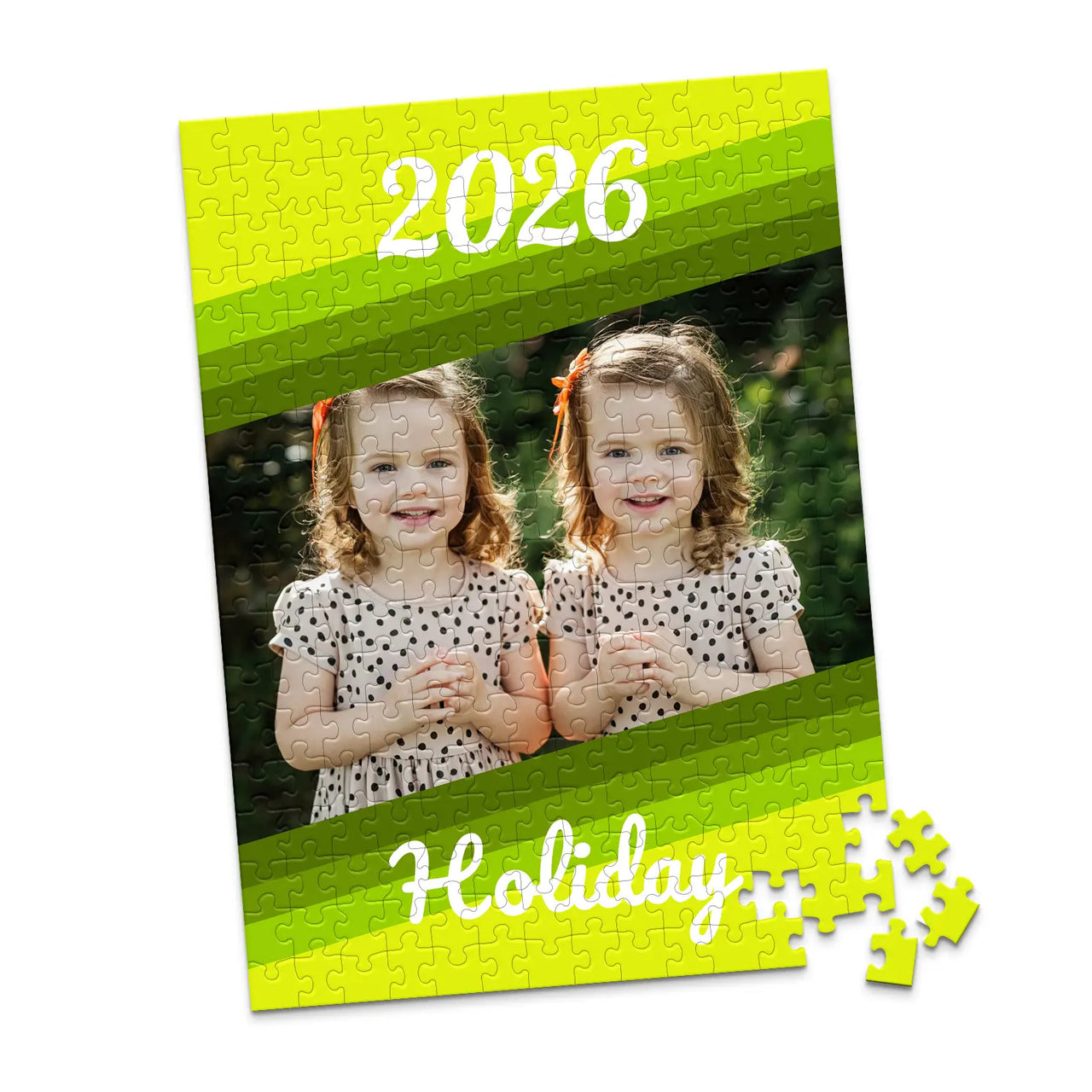 Holiday Year Stripe Photo Puzzle - 252 piece