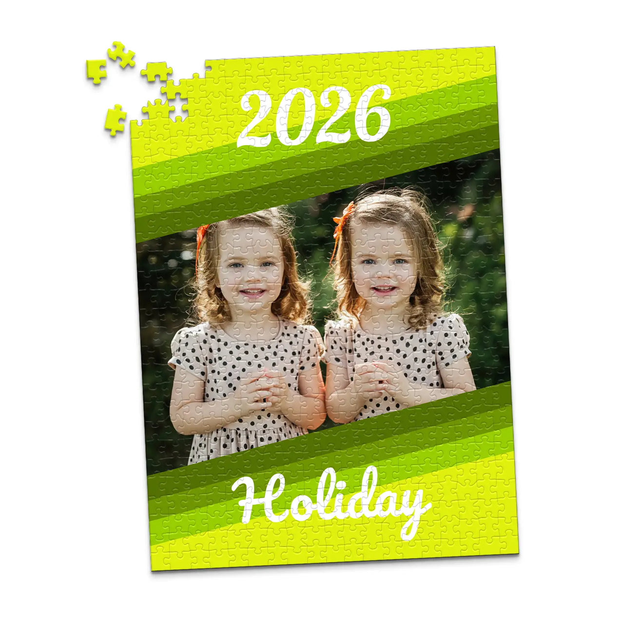 Holiday Year Stripe Photo Puzzle - 500 piece