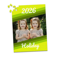 Holiday Year Stripe Photo Puzzle - 500 piece