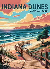 Thumbnail for Indiana Dunes National Park Puzzle WPA Style by MakeYourPuzzles