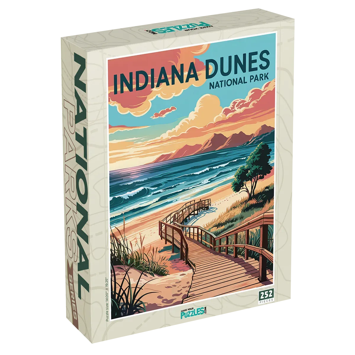 Indiana Dunes National Park 252 piece puzzle box by MakeYourPuzzles