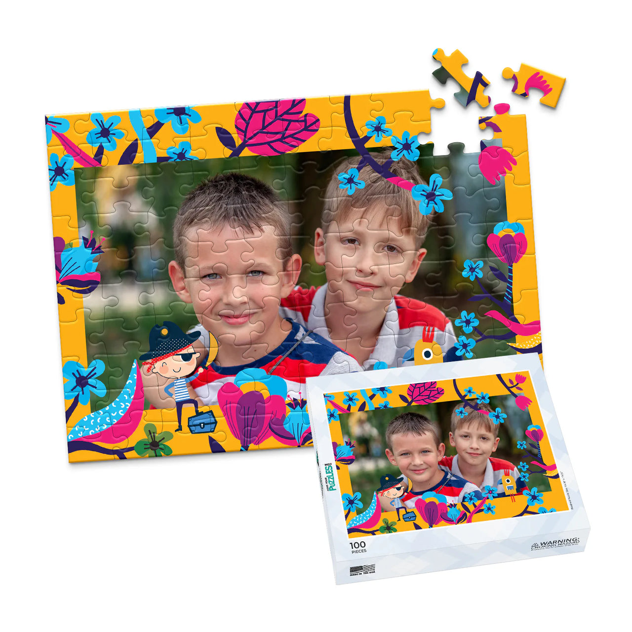 Kids Pirate Photo Puzzle - 100 piece and box