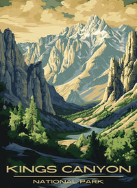 Thumbnail for Kings Canyon National Park Puzzle WPA Style by MakeYourPuzzles