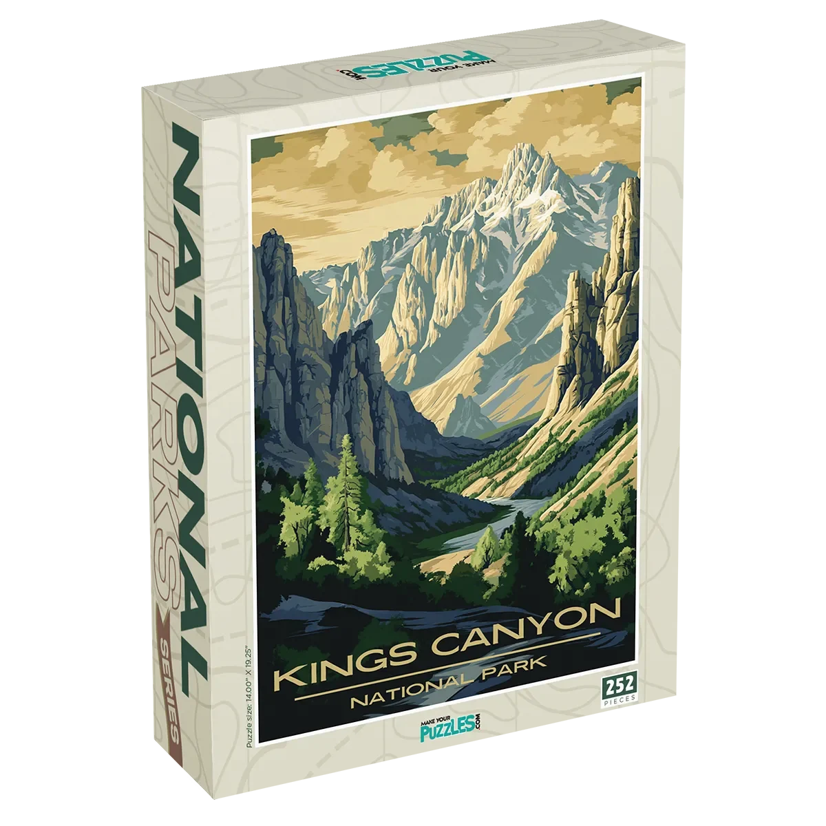 Kings Canyon National Park 252 piece puzzle box by MakeYourPuzzles