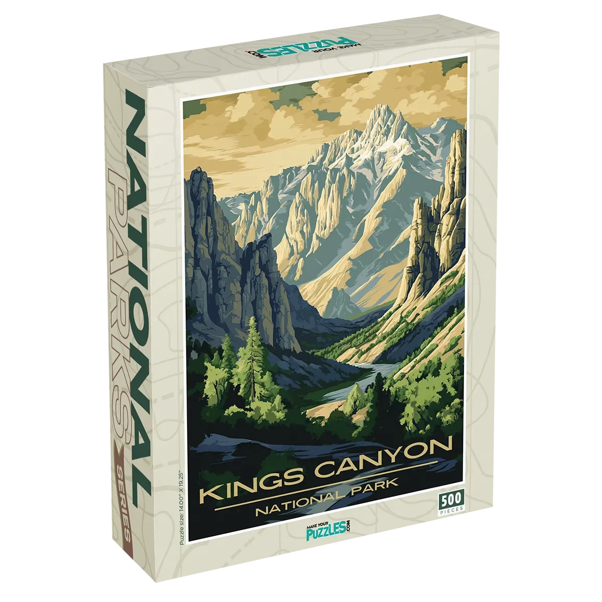 Kings Canyon National Park 500 piece puzzle box by MakeYourPuzzles