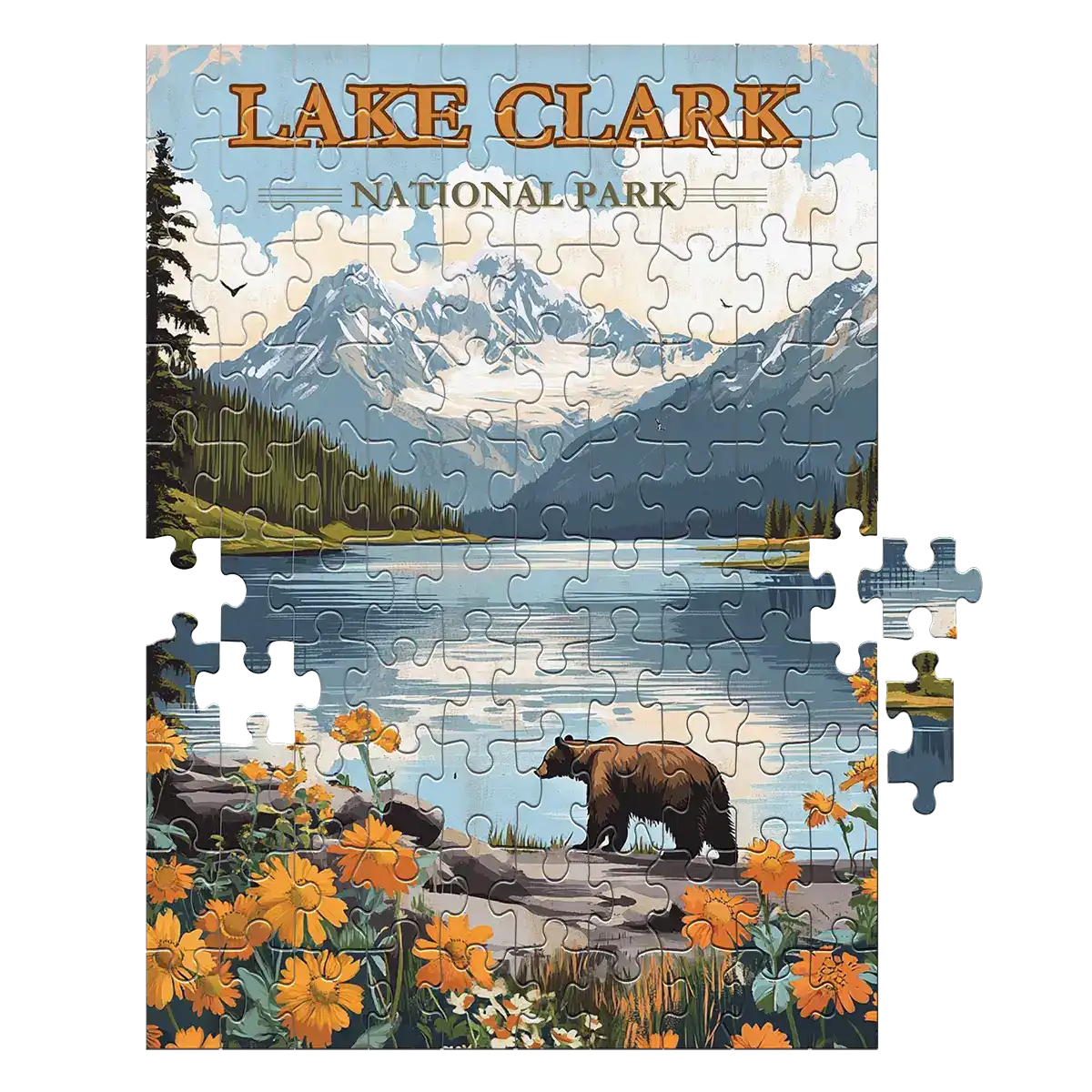 Lake Clark National Park 100 piece puzzle by MakeYourPuzzles