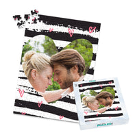 Love Brushstroke Stripes Photo Puzzle - 252 piece and box