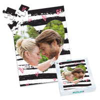 Love Brushstroke Stripes Photo Puzzle - 48 piece and box