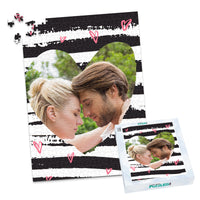 Love Brushstroke Stripes Photo Puzzle - 500 piece and box