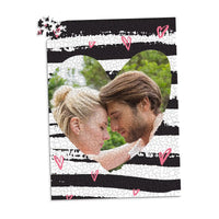 Love Brushstroke Stripes Photo Puzzle - 1000 piece