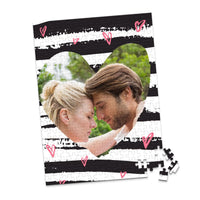 Love Brushstroke Stripes Photo Puzzle - 252 piece
