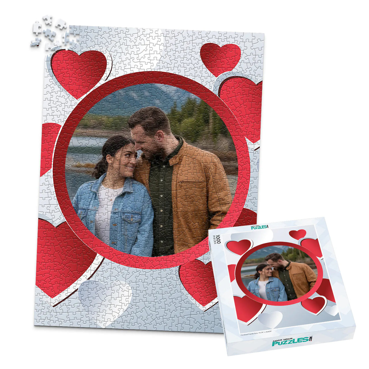 Love Circle Hearts Photo Puzzle - 1000 piece and box