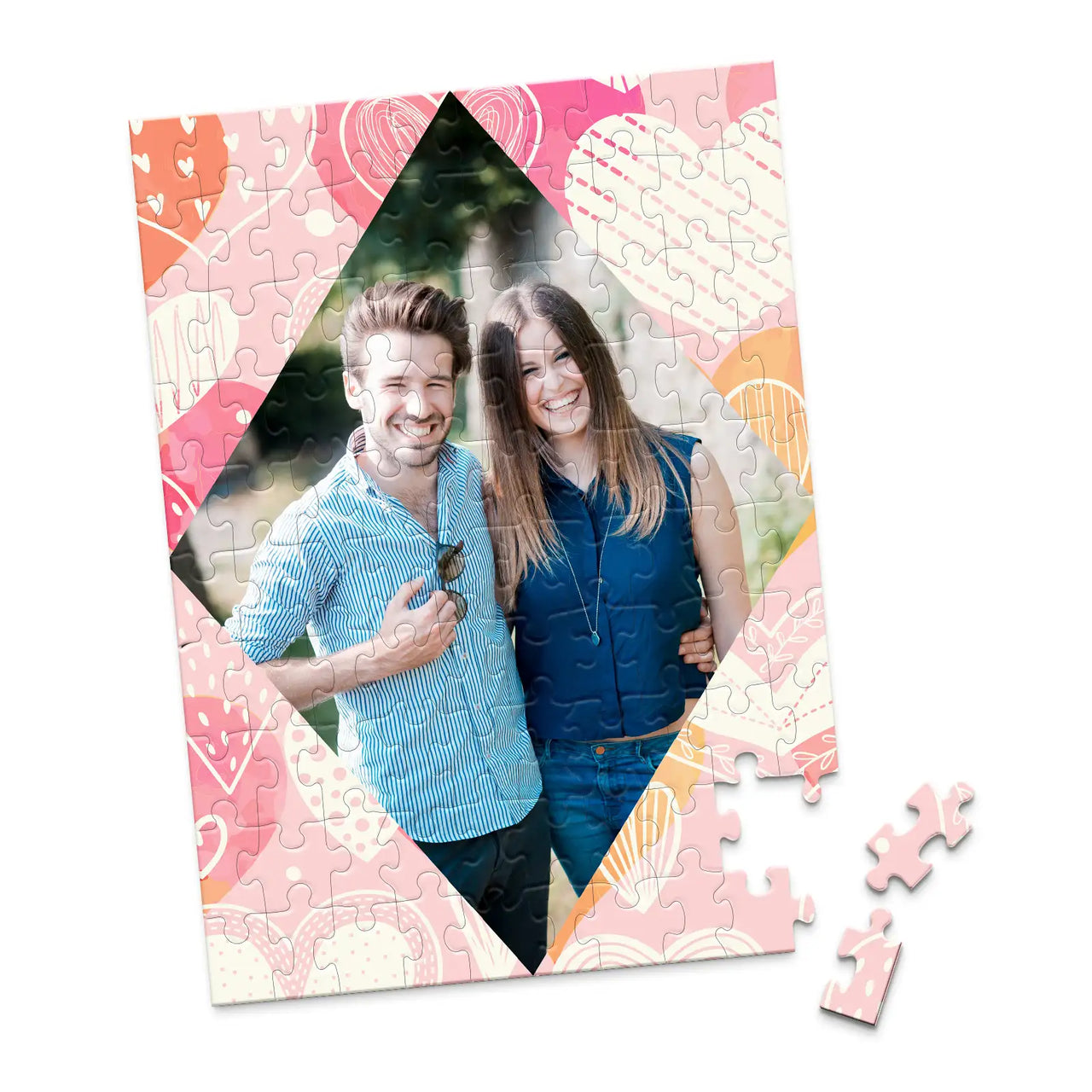 Love Diamond Doodle Photo Puzzle - 100 piece