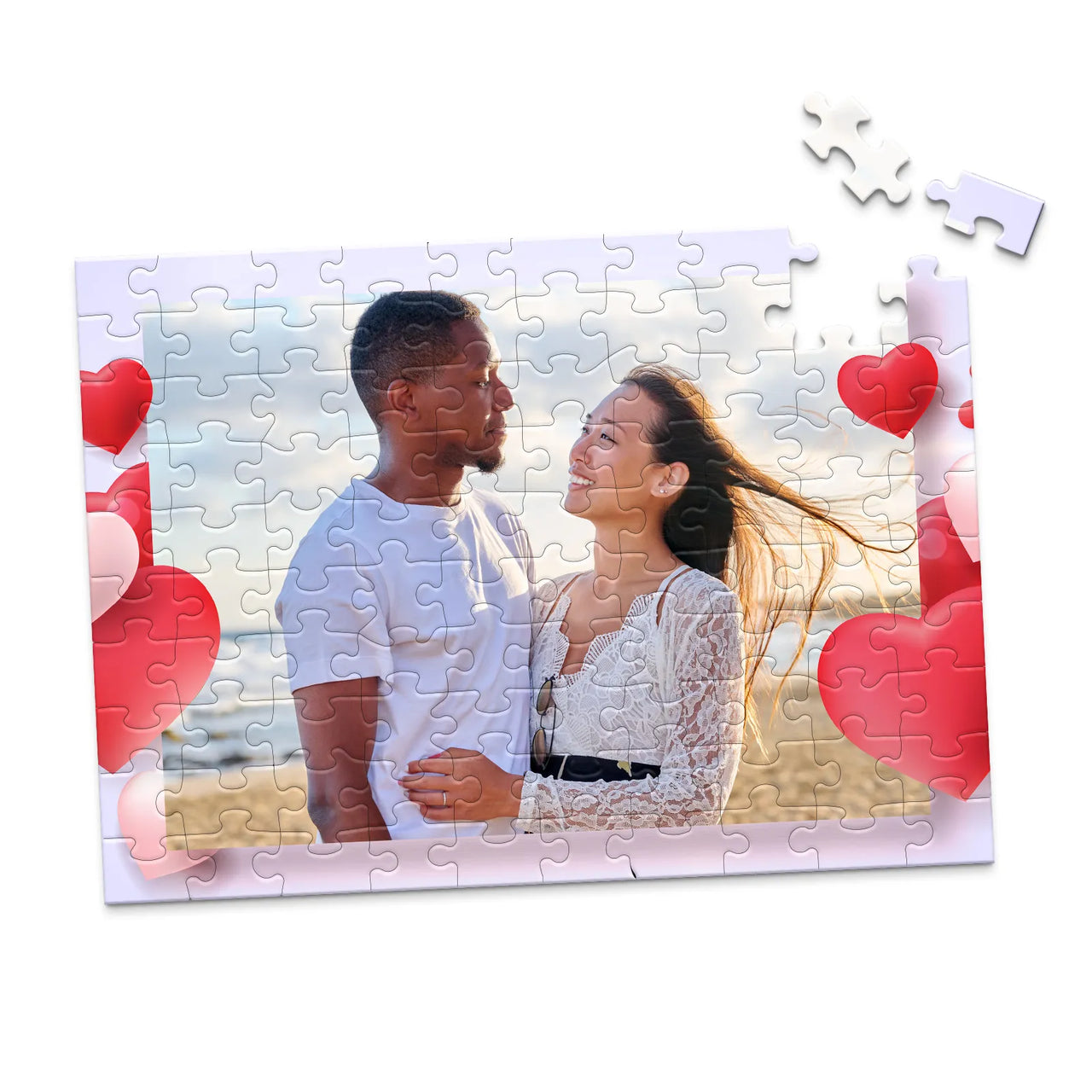 Love Floating Hearts Photo Puzzle - 100 piece