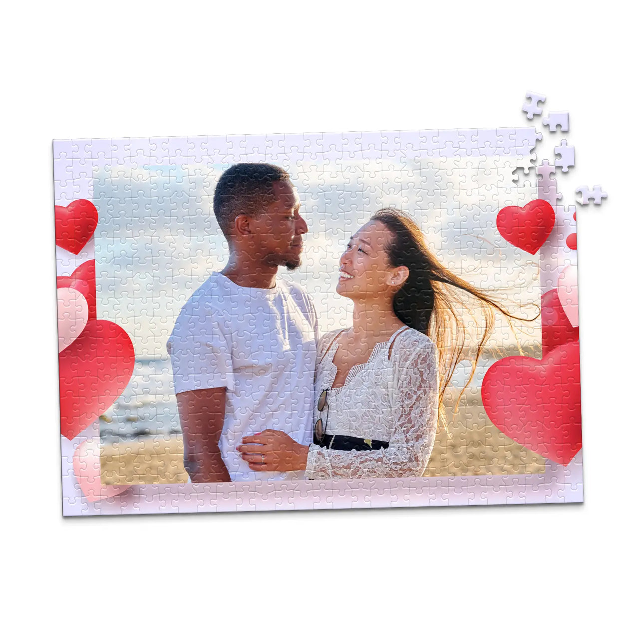 Love Floating Hearts Photo Puzzle - 500 piece