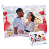 Love Floating Hearts Photo Puzzle - 1000 piece and box