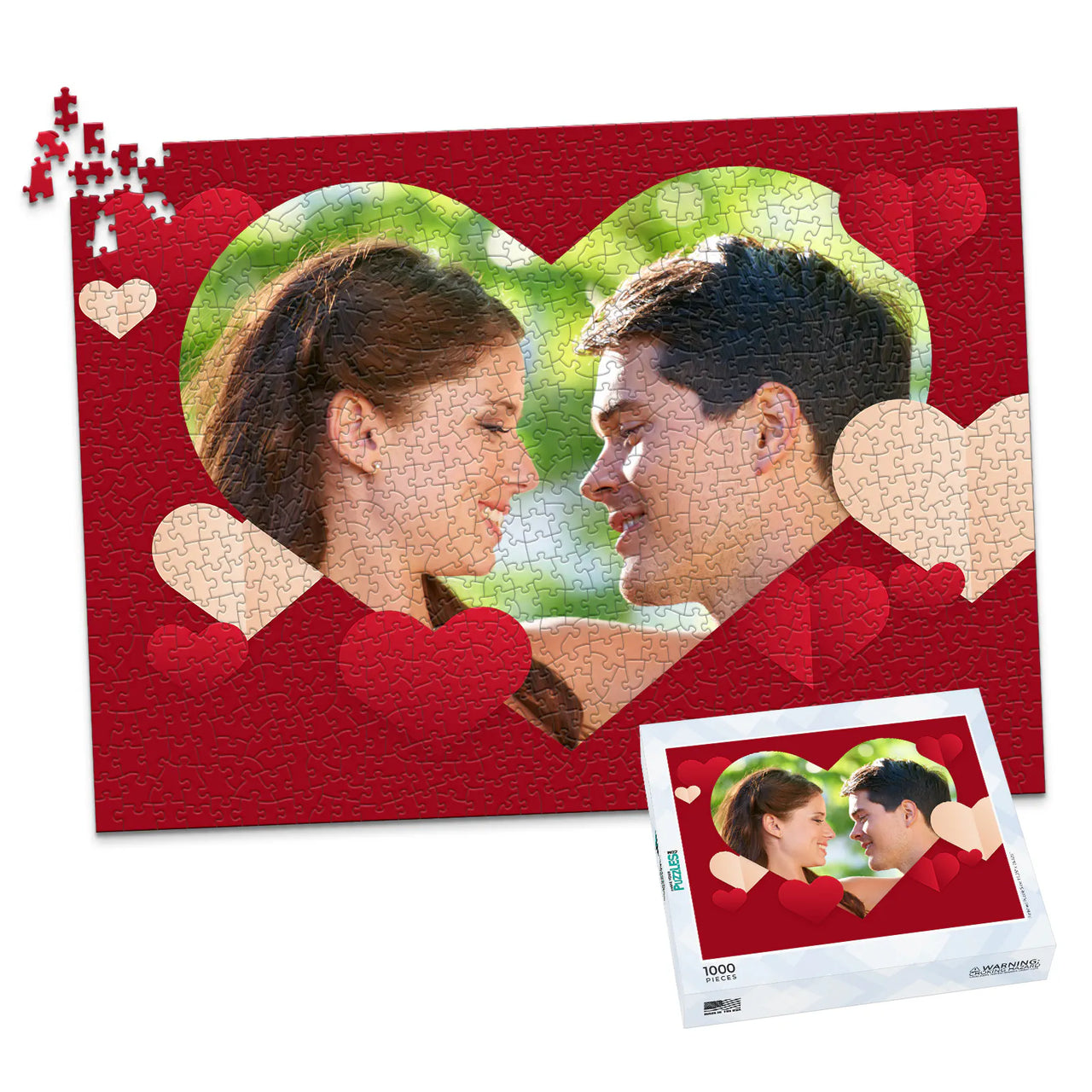 Love Heart Frame Photo Puzzle - 1000 piece and box