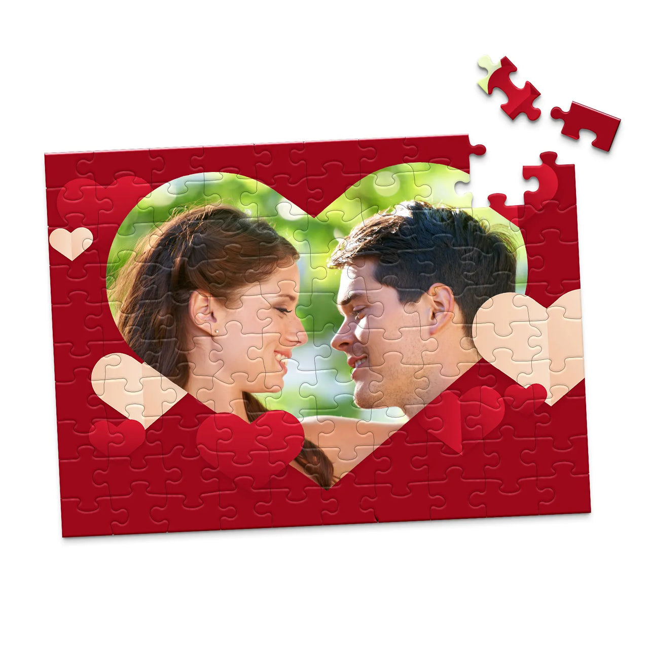 Love Heart Frame Photo Puzzle - 100 piece