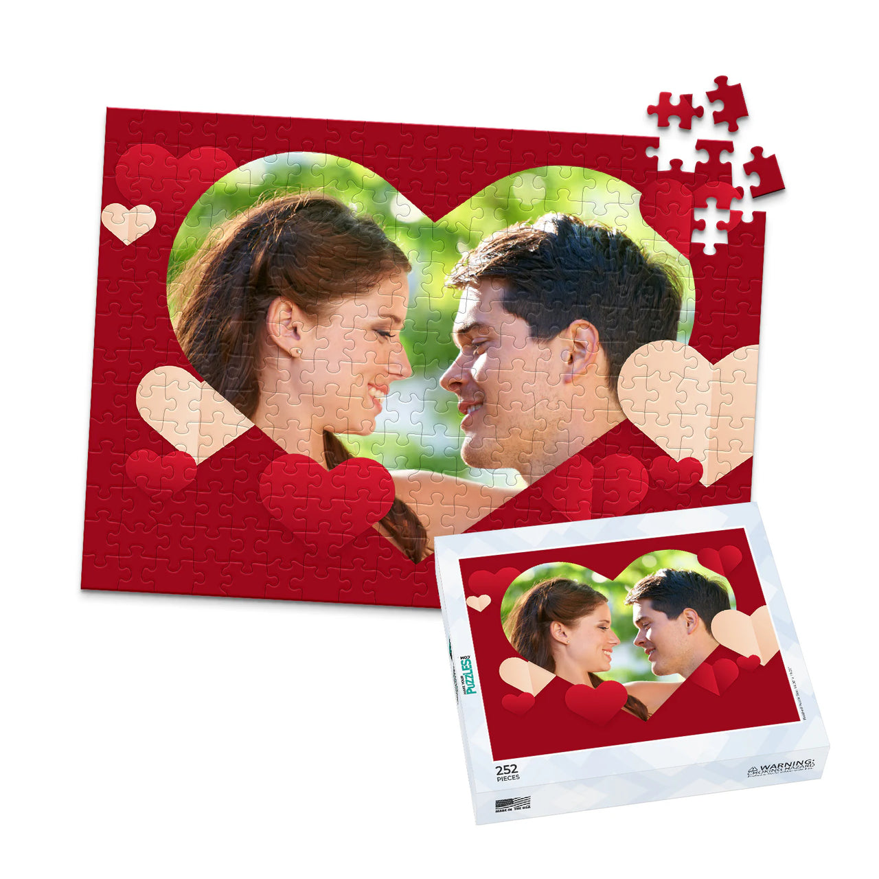 Love Heart Frame Photo Puzzle - 252 piece and box