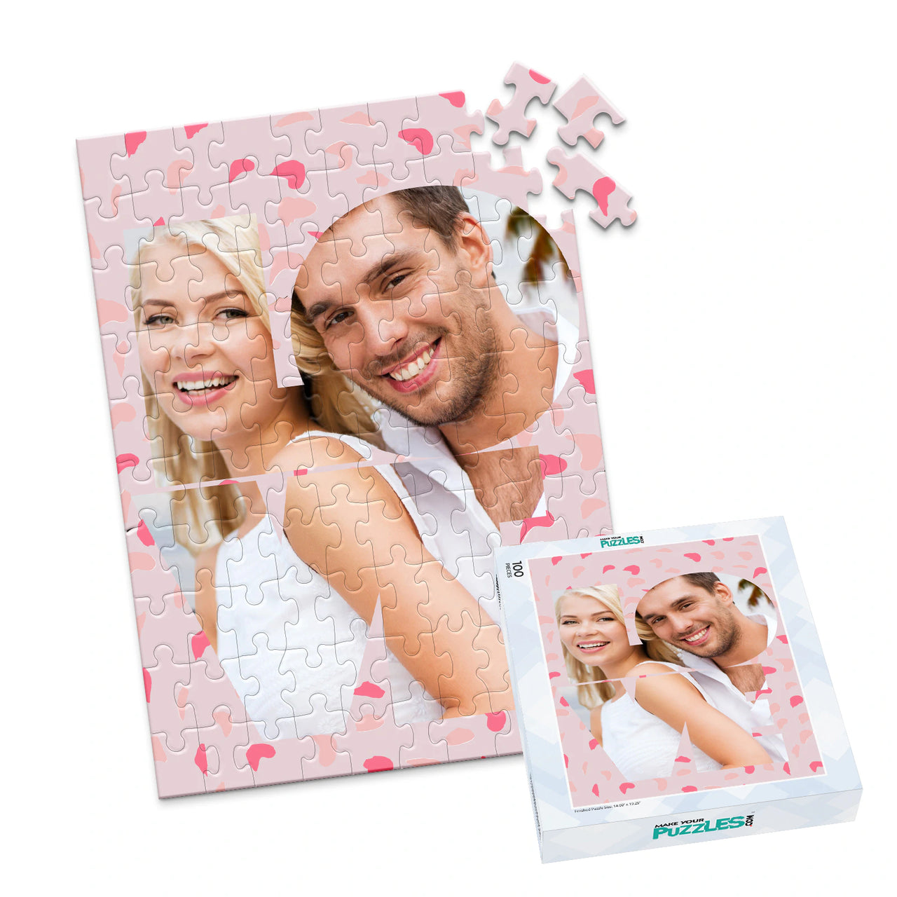Love Love Cutout Photo Puzzle - 100 piece and box