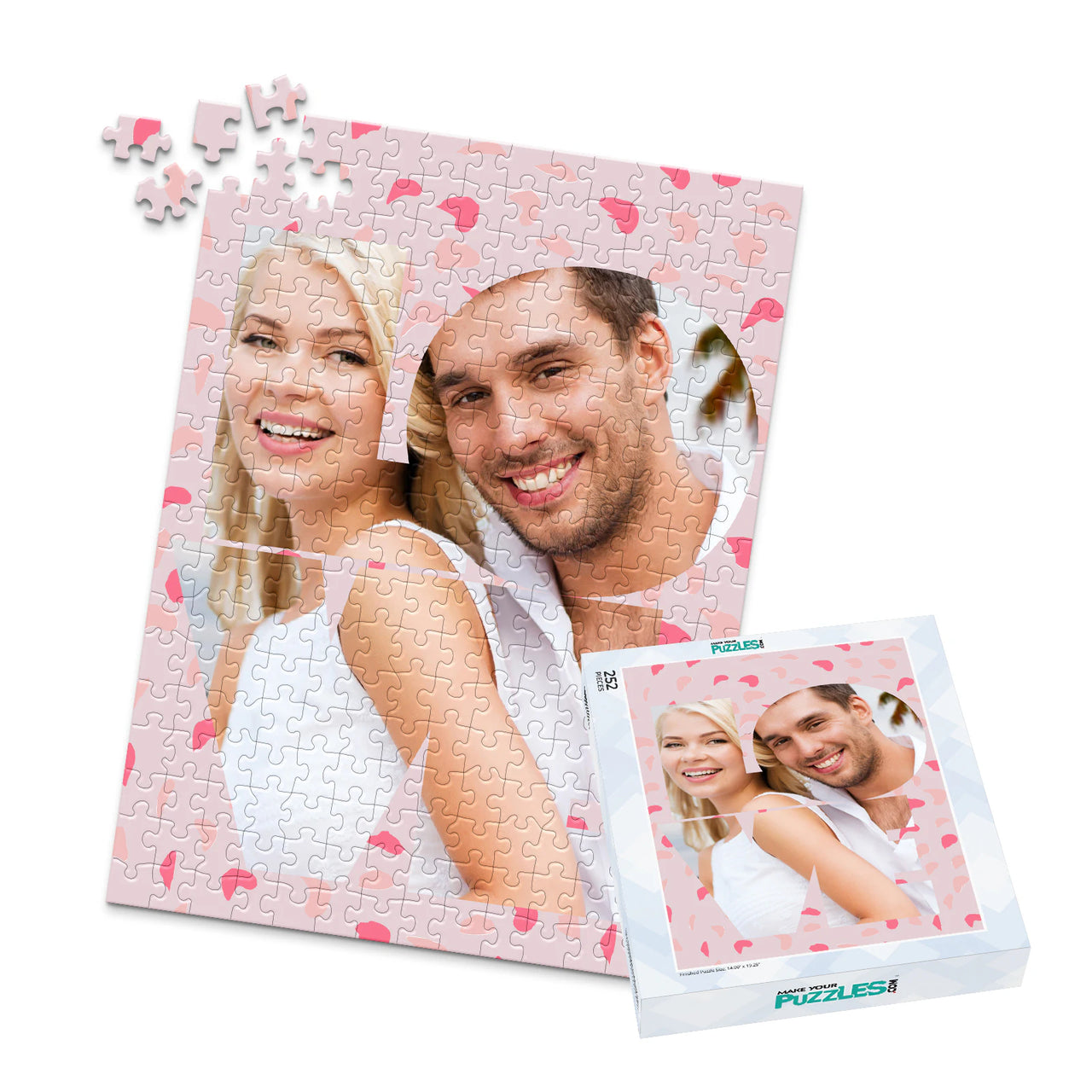 Love Love Cutout Photo Puzzle - 252 piece and box