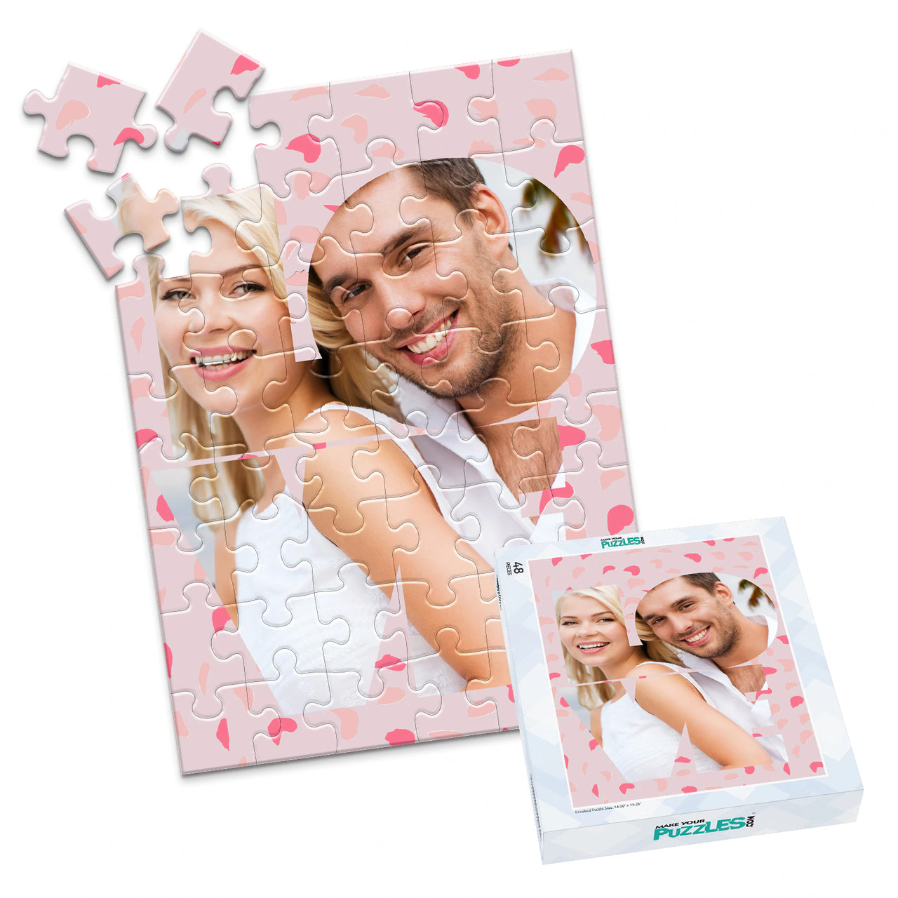Love Love Cutout Photo Puzzle - 48 piece and box
