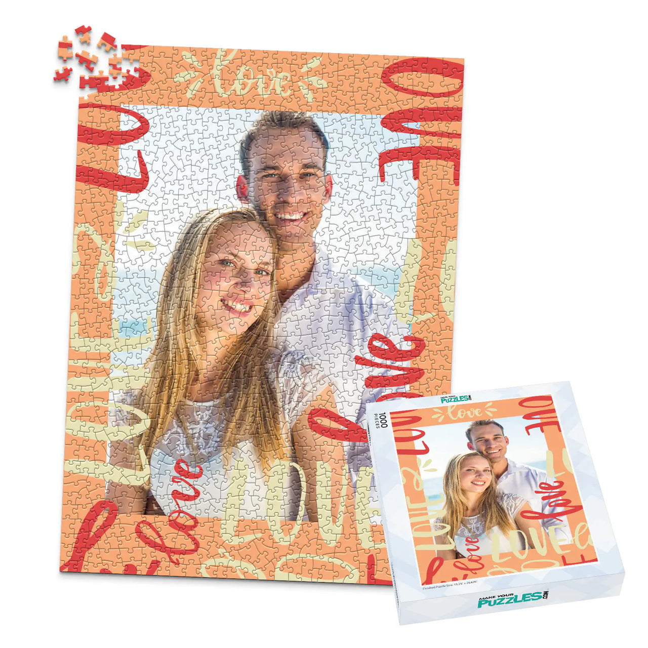 Love Love Typography Photo Puzzle - 1000 piece and box