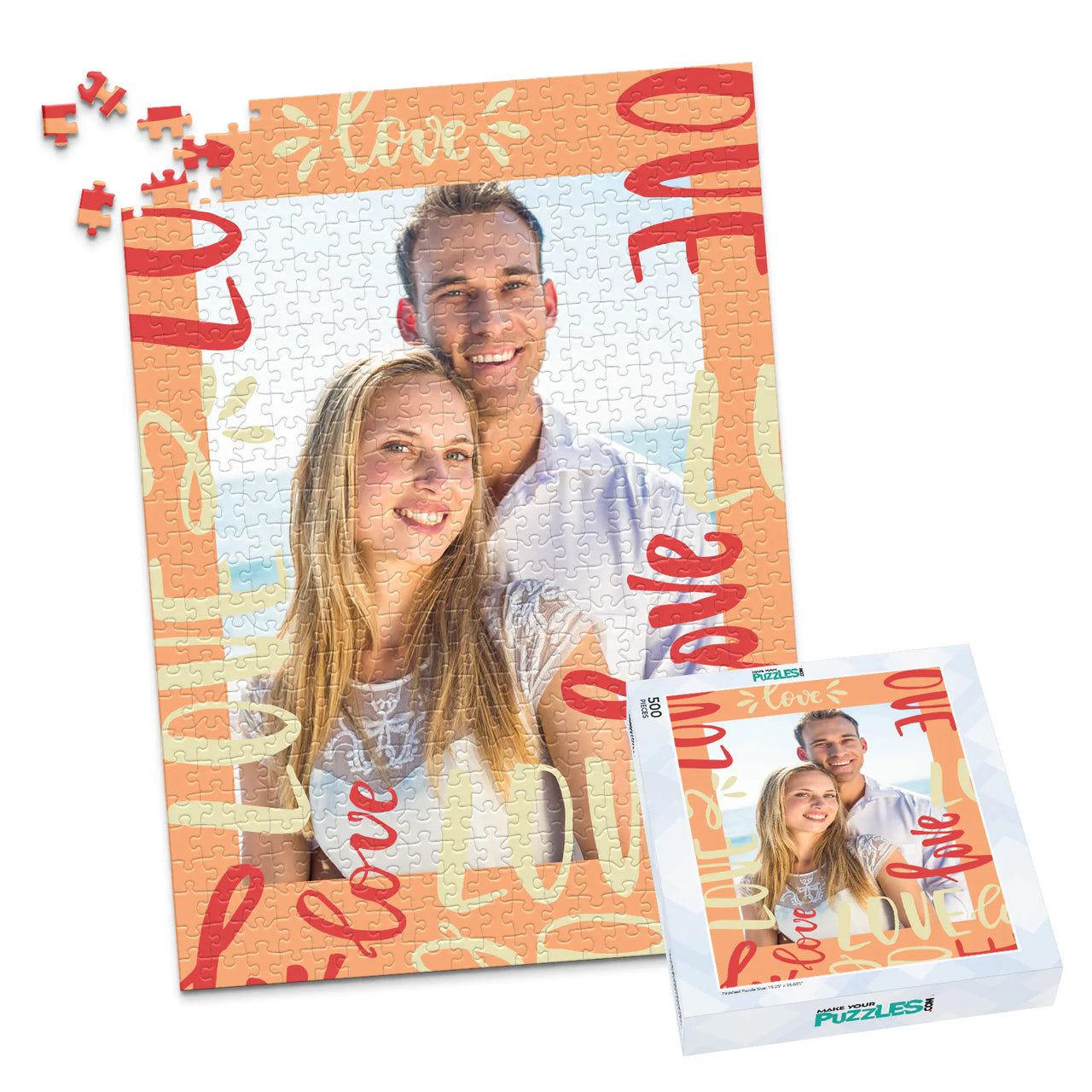 Love Love Typography Photo Puzzle - 500 piece and box