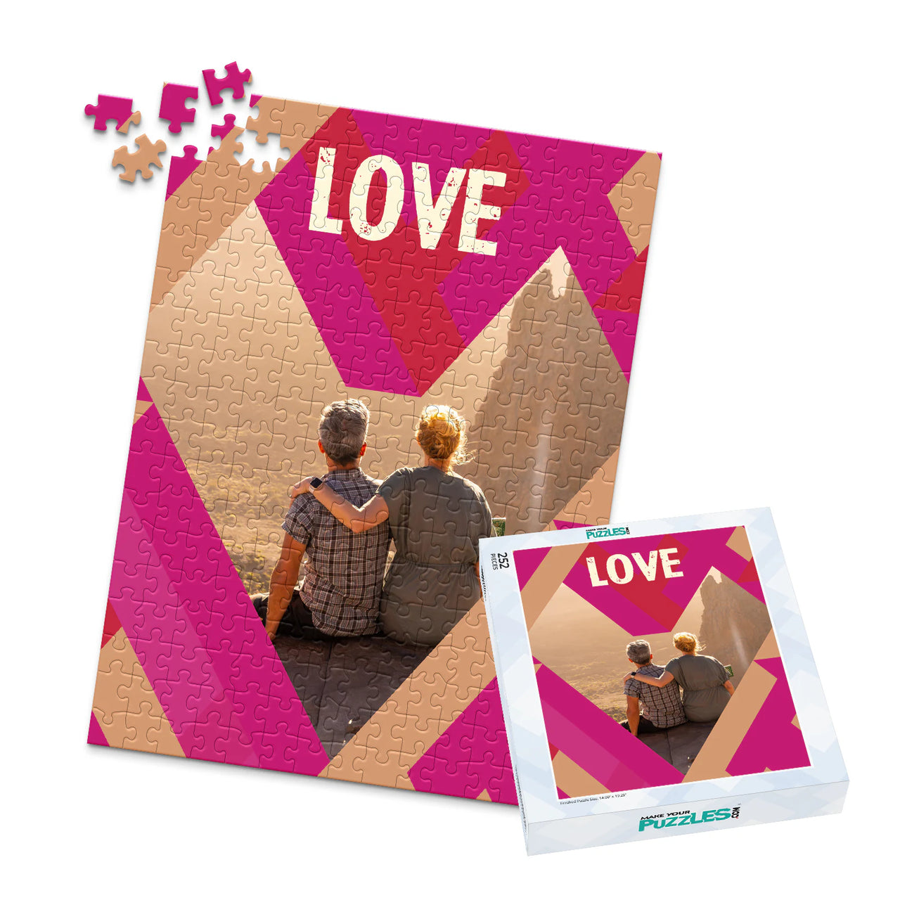 Love Modern Geo Photo Puzzle - 252 piece and box