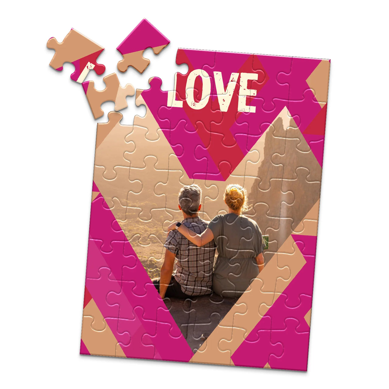 Love Modern Geo Photo Puzzle - 48 piece
