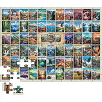 Thumbnail for National Parks Puzzle Collage 100 pieces | all 63 National Parks Puzzle by MakeYourPuzzles