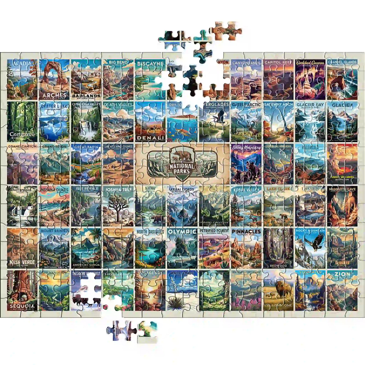 National Parks Puzzle Collage 252 pieces | all 63 National Parks Puzzle by MakeYourPuzzles