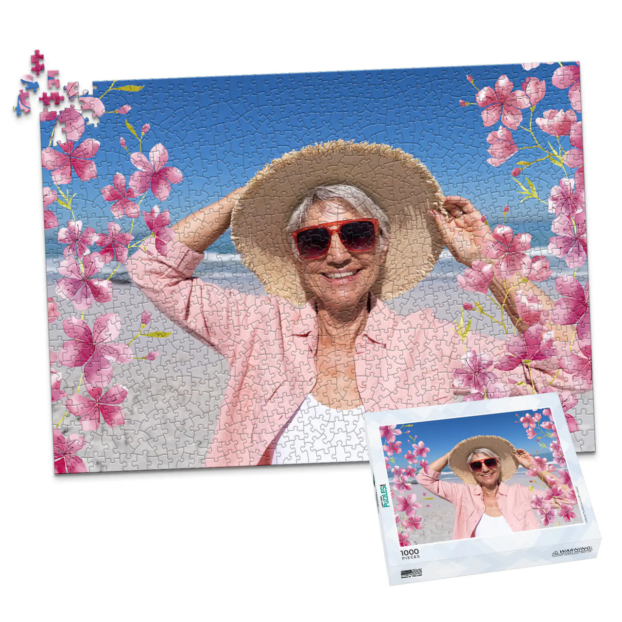 Nature Cherry Blossom Photo Puzzle - 1000 piece and box